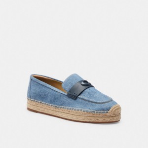 Alpargata Coach Camilla Indigo Denim Mujer Indigo Azules | CL_CH34442
