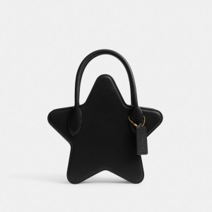 Bolsas Hombro Coach Star In Regenerative Leather Brass Mujer Negras | CL_CH69646