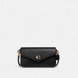 Bolsas Hombro Coach Wyn Crossgrain Leather Mujer Negras | CL_CH93405