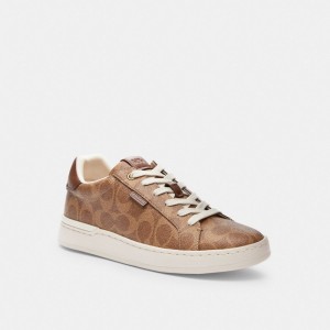 Zapatillas Coach Lowline Luxe Low Top Tan Mujer Marrones | CL_CH89366
