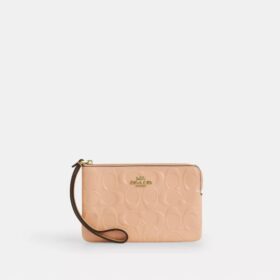 Bolsa de pulsera con cremallera en las esquinas en cuero exclusivo