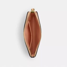 Bolsa de pulsera con cremallera en las esquinas en cuero exclusivo