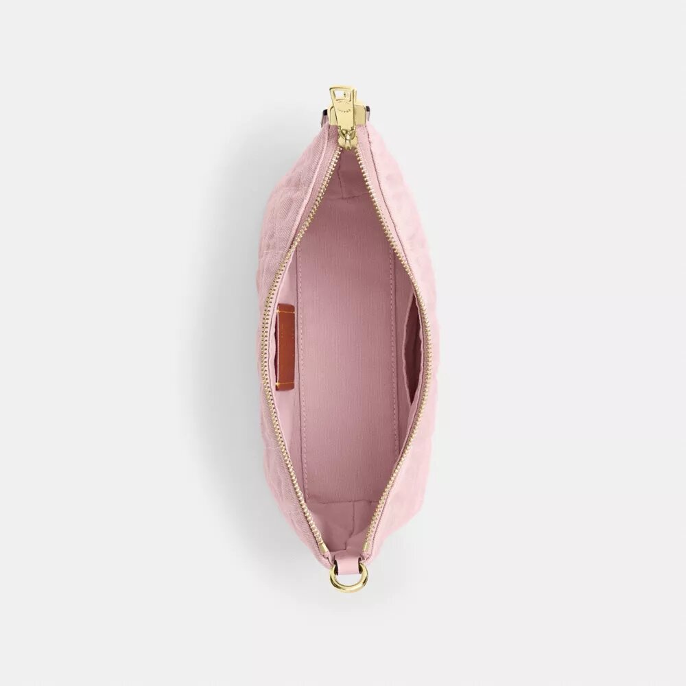Bolso de hombro Caitlin de algodón regenerativo con acolchado y dije