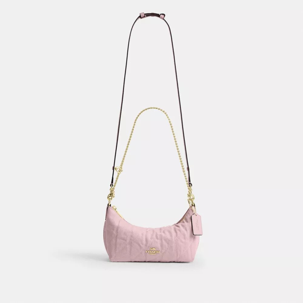 Bolso de hombro Caitlin de algodón regenerativo con acolchado y dije