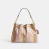 Bolso de hombro Evelyn con patchwork a rayas