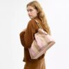 Bolso de hombro Evelyn con patchwork a rayas