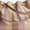 Bolso de hombro Evelyn con patchwork a rayas