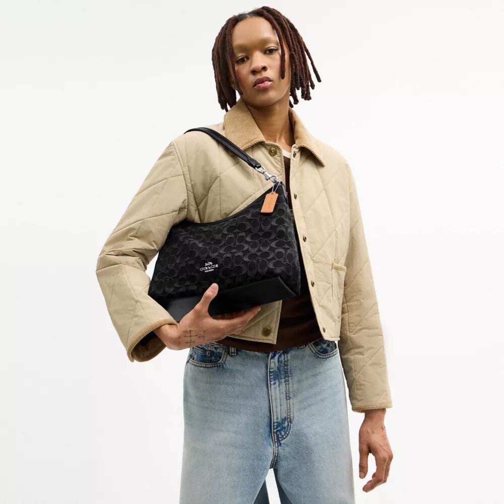 Bolso de hombro Laurel en denim característico