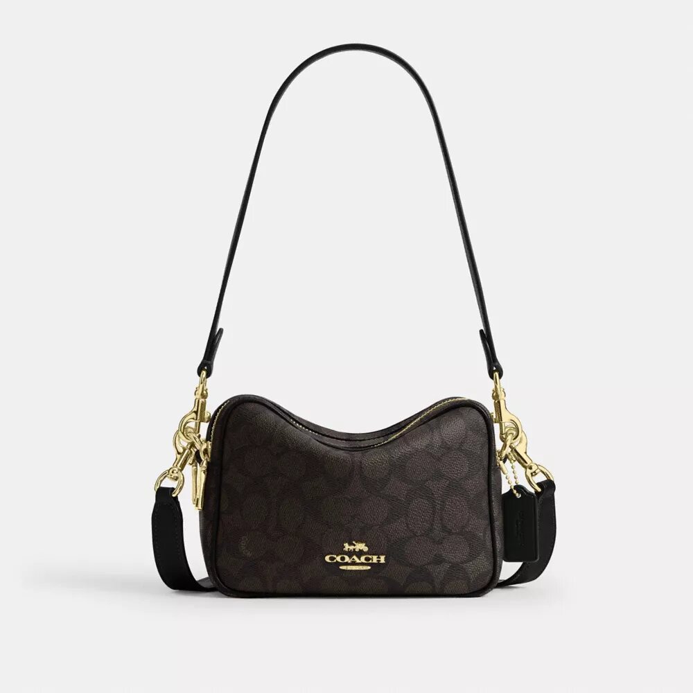 Bolso mini Carey de bandolera en Signature Canvas
