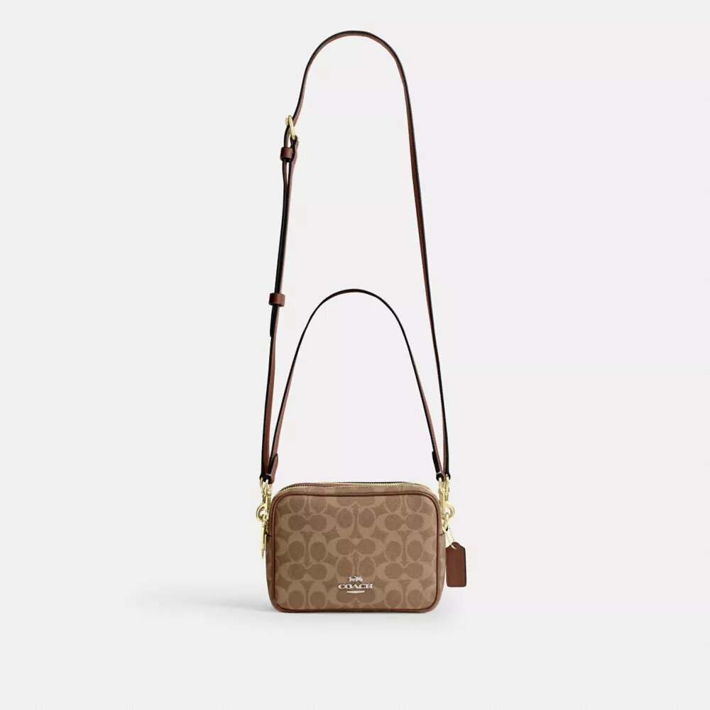 Bolso mini Carey de bandolera en Signature Canvas