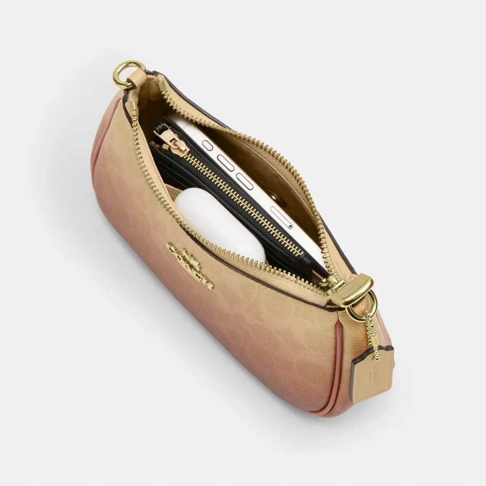 Bolso mini cruzado Teri en lona Signature Canvas