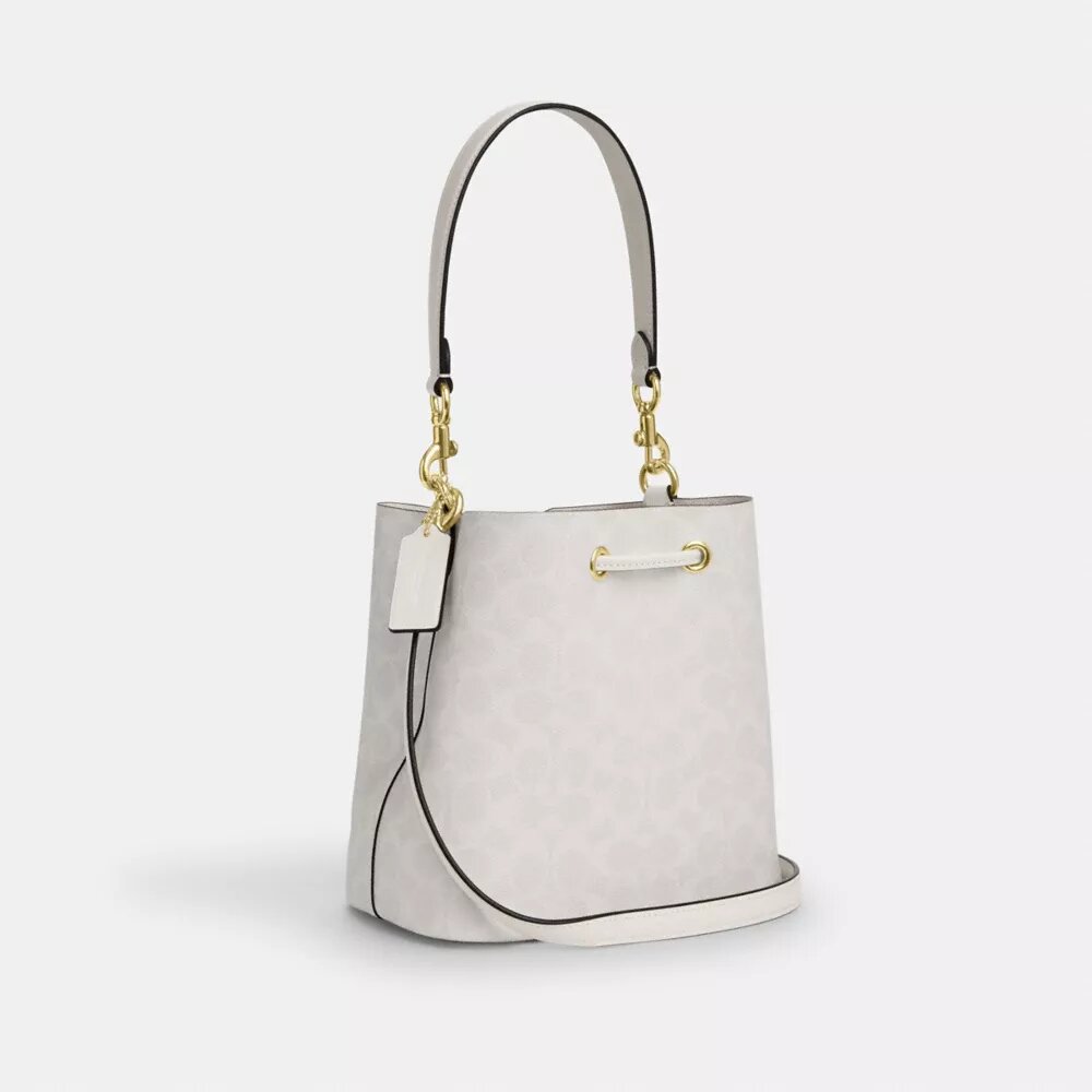 Bolso tipo cubeta Rowan en Signature Canvas