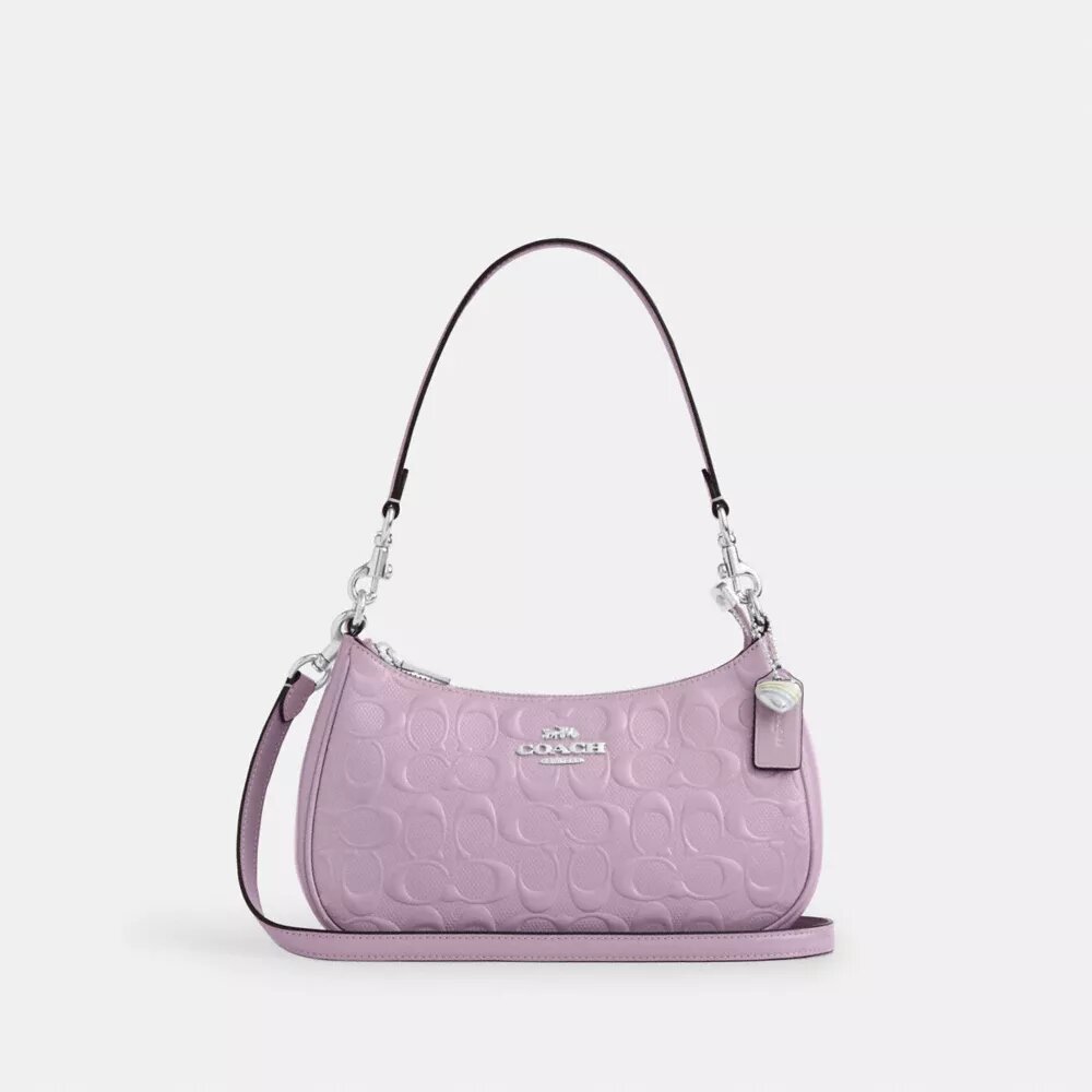 Bolsos de hombro Teri en cuero exclusivo con diamante en forma de corazón