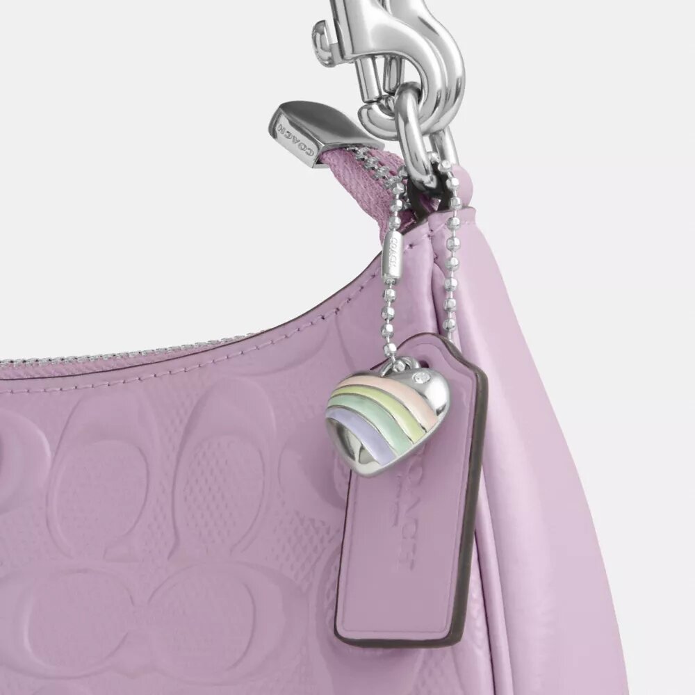 Bolsos de hombro Teri en cuero exclusivo con diamante en forma de corazón