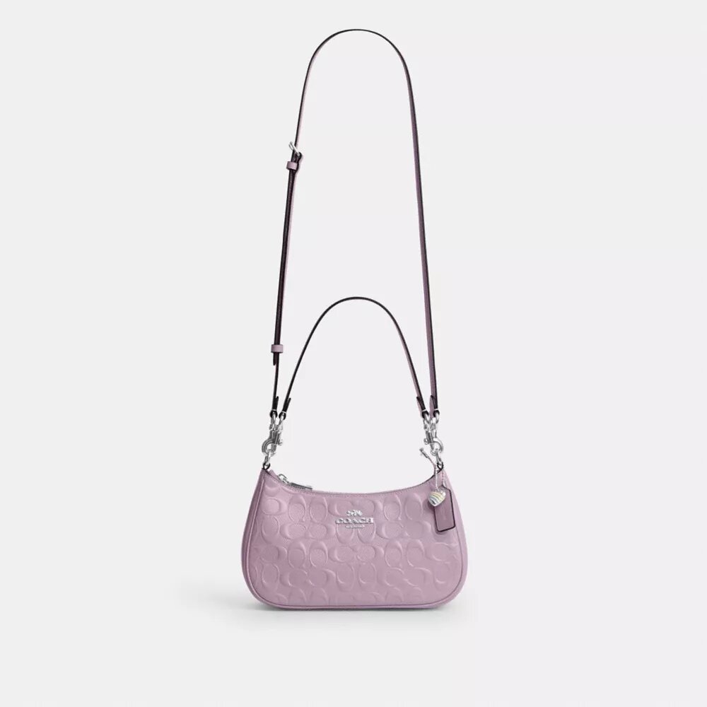 Bolsos de hombro Teri en cuero exclusivo con diamante en forma de corazón