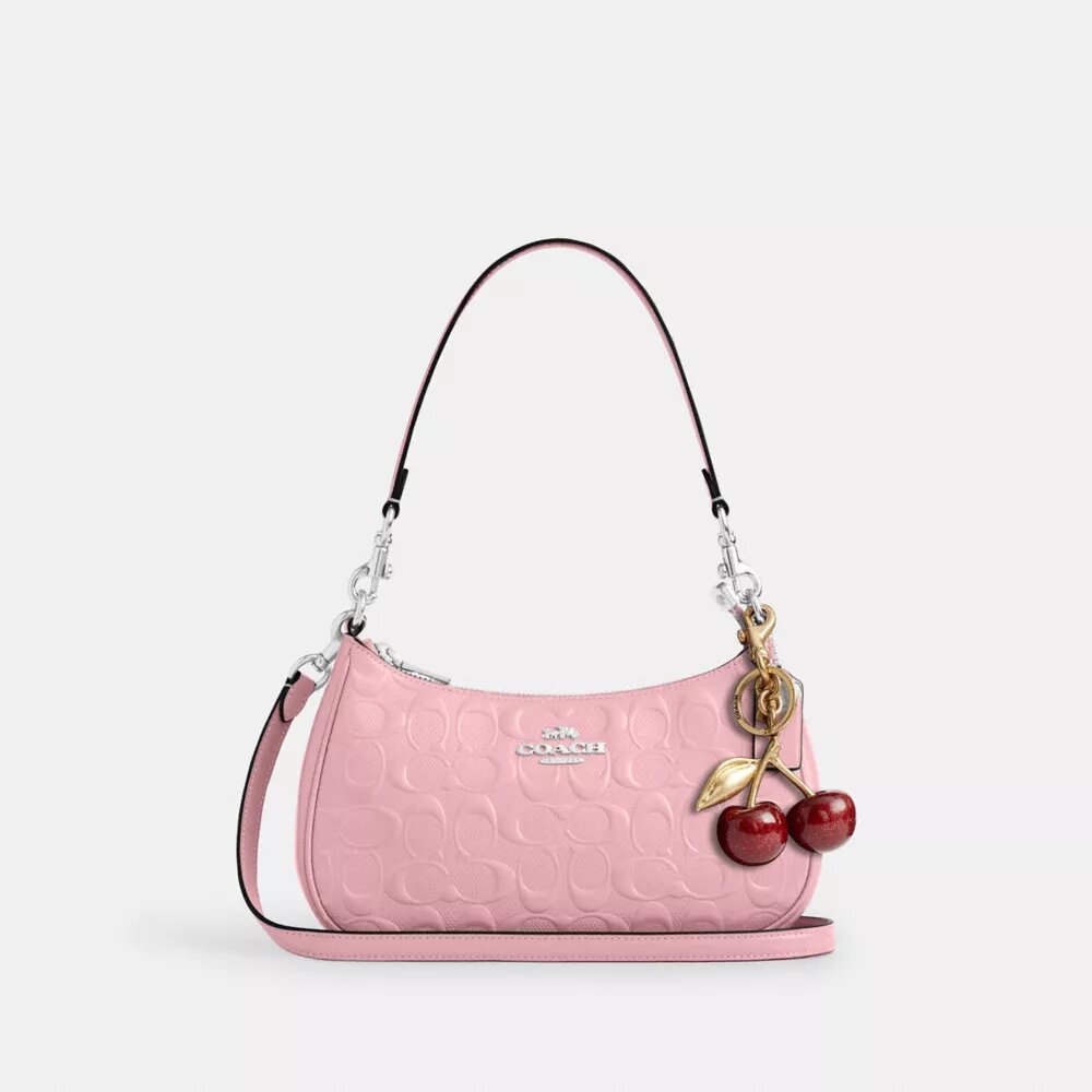 Bolsos de hombro Teri en cuero exclusivo con diamante en forma de corazón