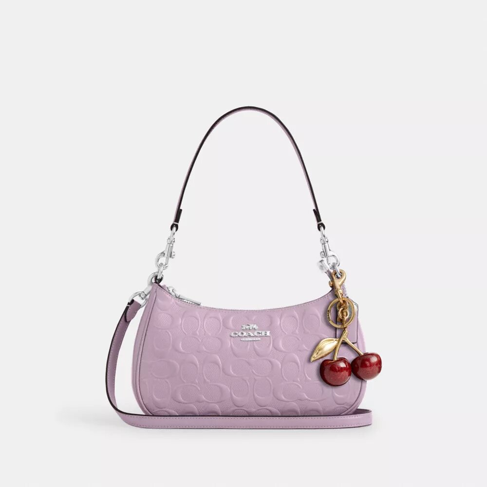 Bolsos de hombro Teri en cuero exclusivo con diamante en forma de corazón