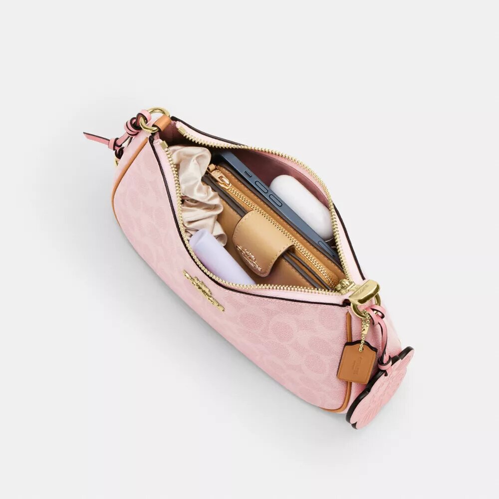 Bolsos de hombro Teri en Signature Canvas con Charms