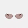 C Hardware: Lentes de sol ovalados estrechos de metal