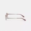 C Hardware: Lentes de sol ovalados estrechos de metal
