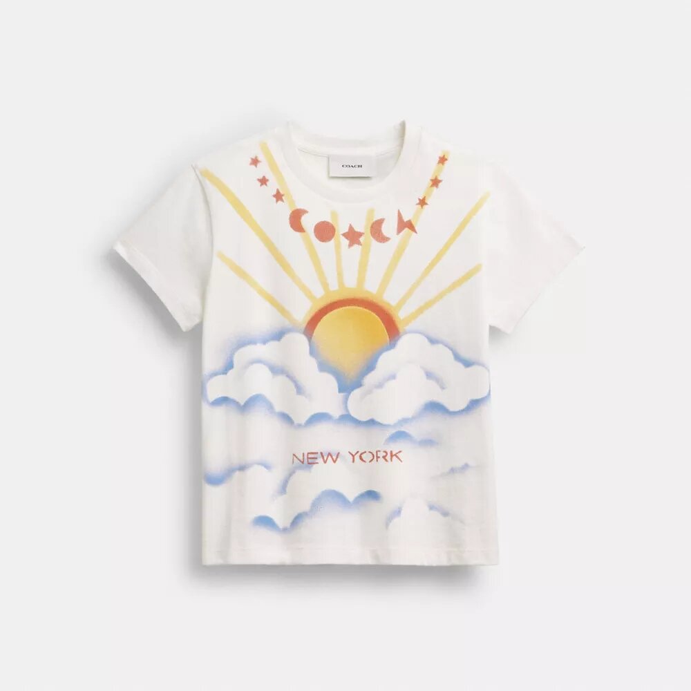 Camiseta de corte de los 90 con diseño aerografiado en Algodón orgánico