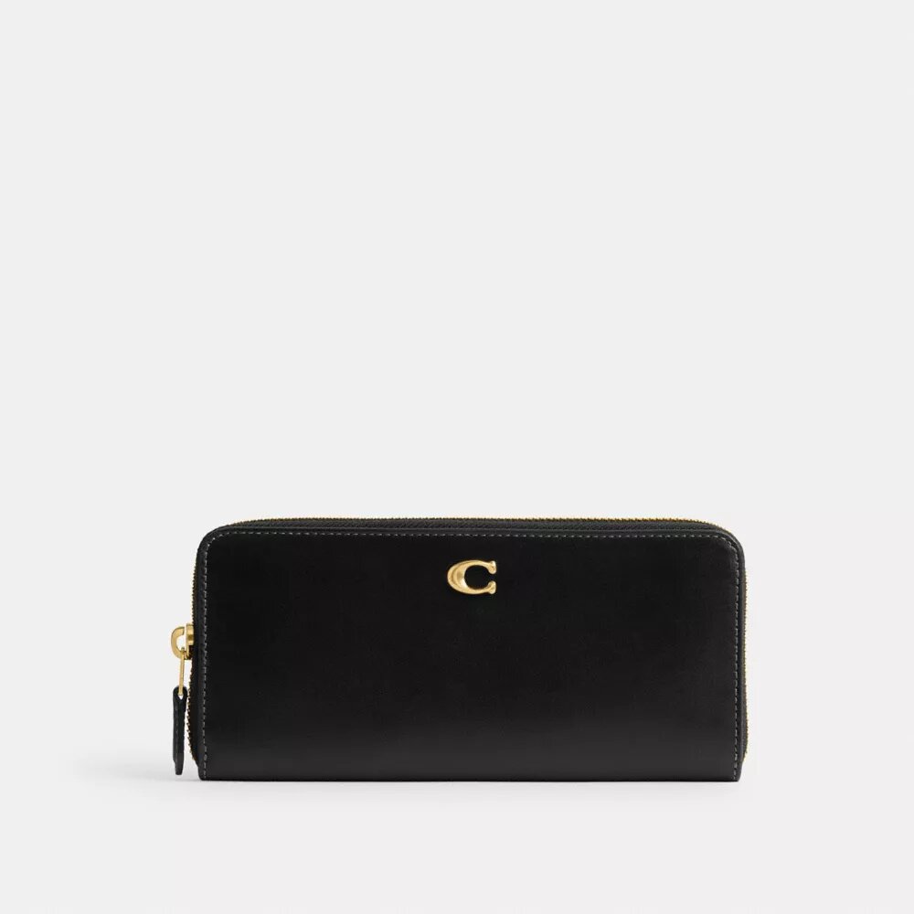 Cartera delgada tipo acordeón con cremallera Essential