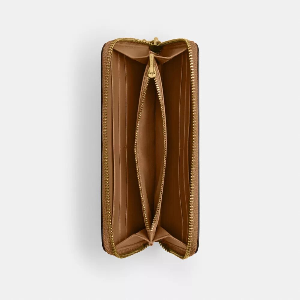 Cartera delgada tipo acordeón con cremallera Essential