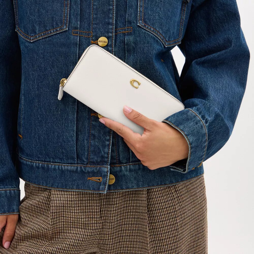 Cartera delgada tipo acordeón con cremallera Essential