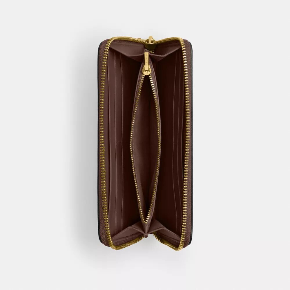 Cartera delgada tipo acordeón con cremallera Essential