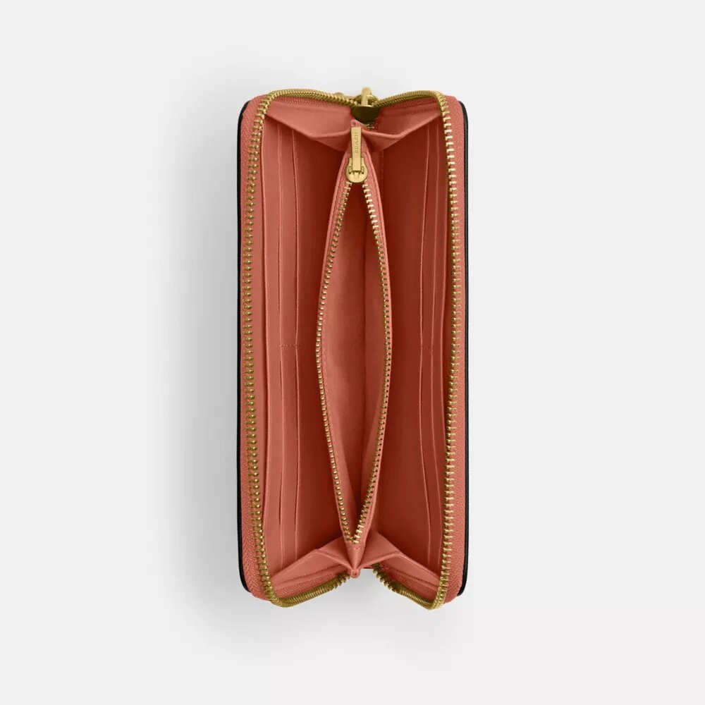 Cartera delgada tipo acordeón con cremallera Essential