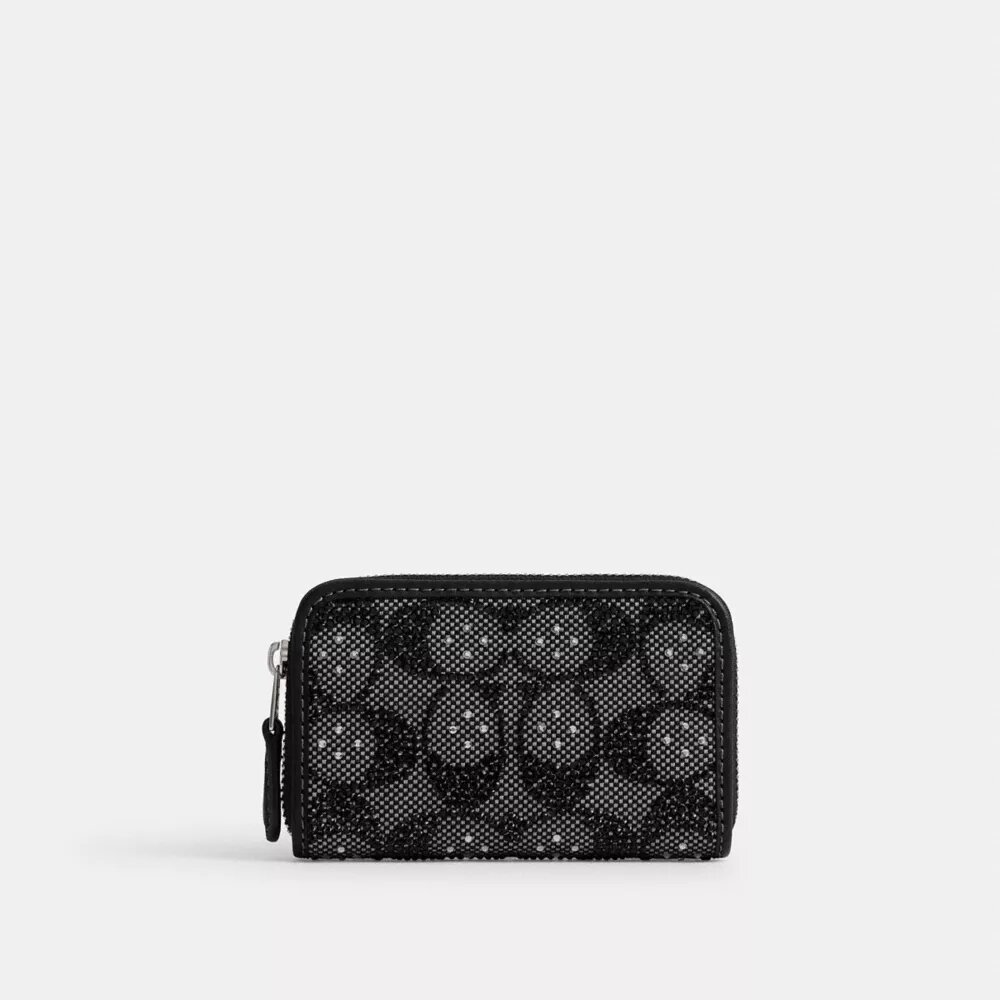 Cartera pequeña Essential con cierre de cremallera en jacquard Signature Crystal