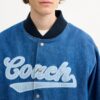 Chaqueta tipo «varsity» de mezclilla en algodón orgánico