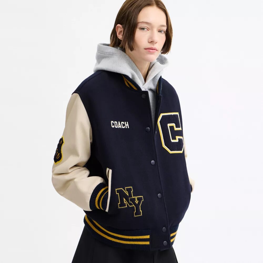 Chaqueta Varsity de lana