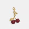 Colgante para bolsos con cereza de cristal