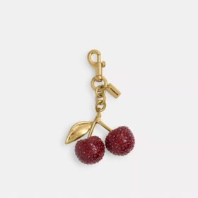 Colgante para bolsos con cereza de cristal