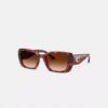 Lentes de sol rectangulares extragrandes con «C» esculpida