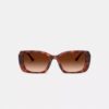 Lentes de sol rectangulares extragrandes con «C» esculpida
